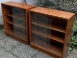 Stunning Vintage Teak Glass Bookcase - Image 5