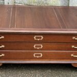 Rare Large Arts & Crafts Oak Plan Chest Coffee Table