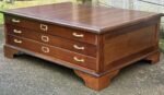 Rare Large Arts & Crafts Oak Plan Chest Coffee Table - Image 3