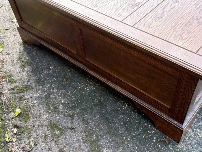 Rare Large Arts & Crafts Oak Plan Chest Coffee Table - Image 4