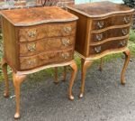 Superb Pair of Harlequin Art Deco Walnut Bedside Chests - Image 3