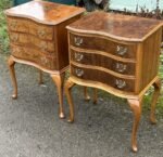 Superb Pair of Harlequin Art Deco Walnut Bedside Chests - Image 4