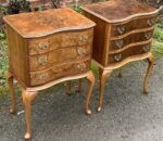 Superb Pair of Harlequin Art Deco Walnut Bedside Chests - Image 5