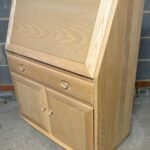 Fine Modern Ercol Writing Bureau Desk Cabinet