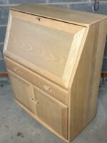 Fine Modern Ercol Writing Bureau Desk Cabinet - Image 3