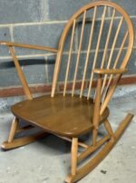 FINE RETRO ERCOL GRANDFATHER ROCKING ARMCHAIR