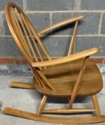 FINE RETRO ERCOL GRANDFATHER ROCKING ARMCHAIR - Image 5