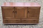 FINE RETRO ERCOL SIDEBOARD SOLID ELM EARLY 1960s