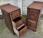 SUPERB PAIR OF ARTS & CRAFTS OAK BEDSIDE CHESTS - Image 4
