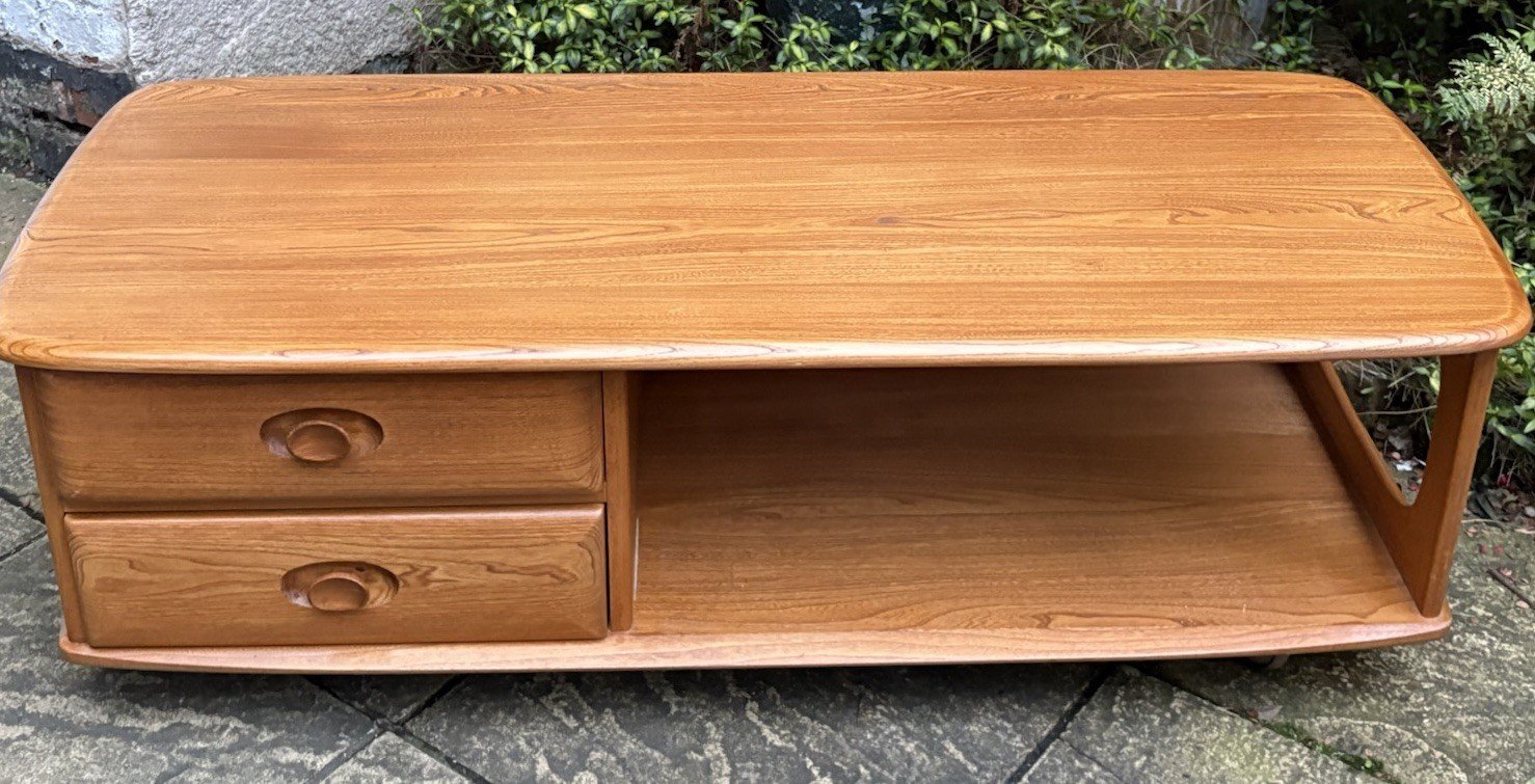 s-l1600-632.jpg FINE MODERN ERCOL TV CABINET MINERVA COFFEE TABLE - Image 1