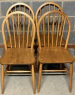 SET OF 4 SMALL RETRO ERCOL DINING CHAIRS