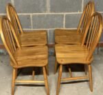SET OF 4 SMALL RETRO ERCOL DINING CHAIRS - Image 4