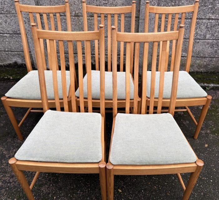 GOOD MODERN SET OF 6 ERCOL PENN DINING CHAIRS - Image 2