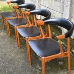 RARE SET OF DANISH JONAS ANDERSEN TEAK DINING CHAIRS
