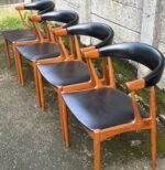 RARE SET OF DANISH JONAS ANDERSEN TEAK DINING CHAIRS