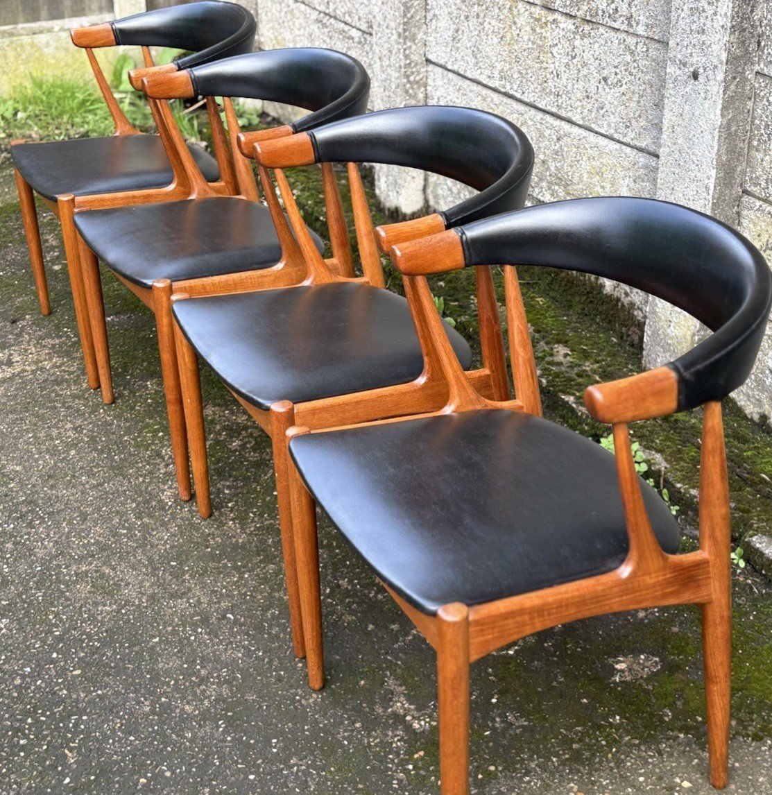 s-l1600-677.jpg RARE SET OF DANISH JONAS ANDERSEN TEAK DINING CHAIRS - Image 1