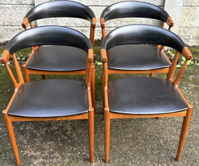 RARE SET OF DANISH JONAS ANDERSEN TEAK DINING CHAIRS - Image 4