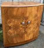 VERY RARE ART DECO WALNUT DRINKS COCKTAIL CABINET MINT