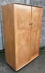 Very Rare Retro Ercol Fitted 2 Door Wardrobe Compactum Solid Elm Early 1960s - Image 2