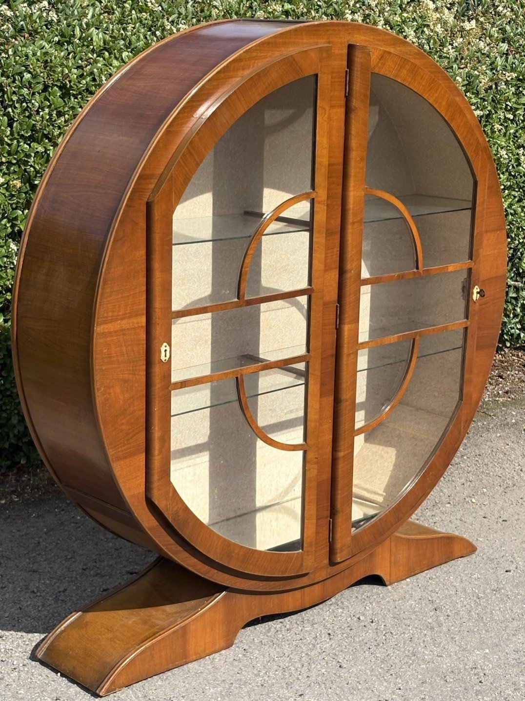 s-l1600-72.jpg SUPERB WALNUT ART DECO 2 DOOR DISPLAY CABINET AMAZING VENEERS WE DELIVER | eBay UK - Image 1