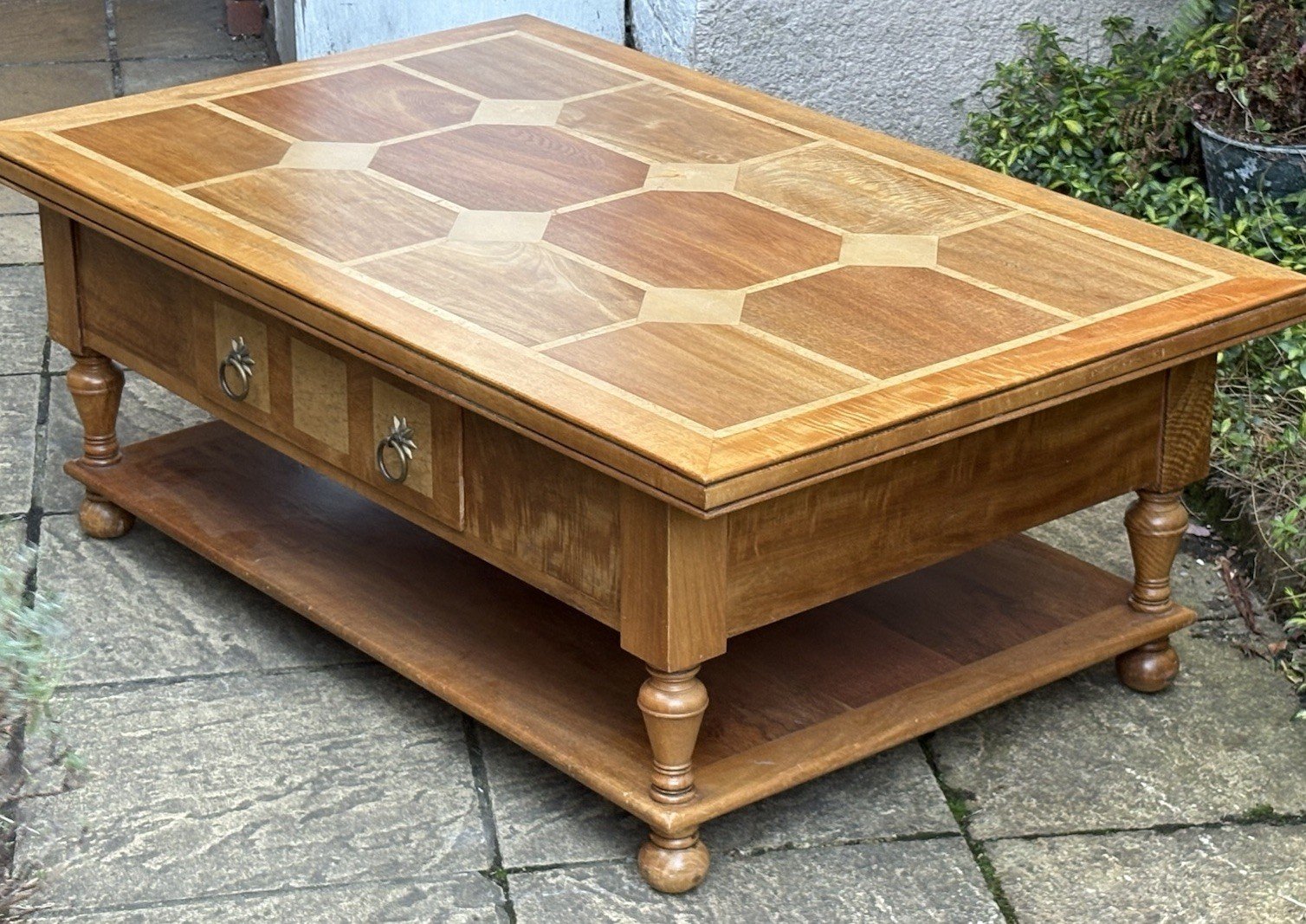 s-l1600-737.jpg Outstanding Large Flagstone Barker & Stonehouse Coffee Table - Image 1