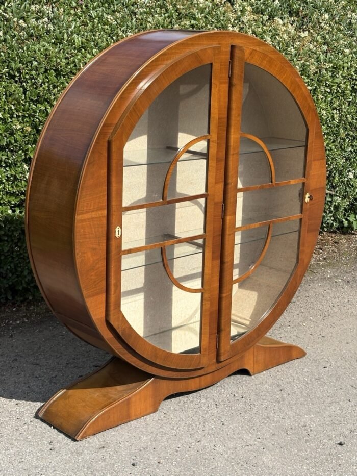 SUPERB WALNUT ART DECO 2 DOOR DISPLAY CABINET AMAZING VENEERS WE DELIVER | eBay UK - Image 4