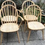 Modern Ercol Armchair Solid Ash & Beech