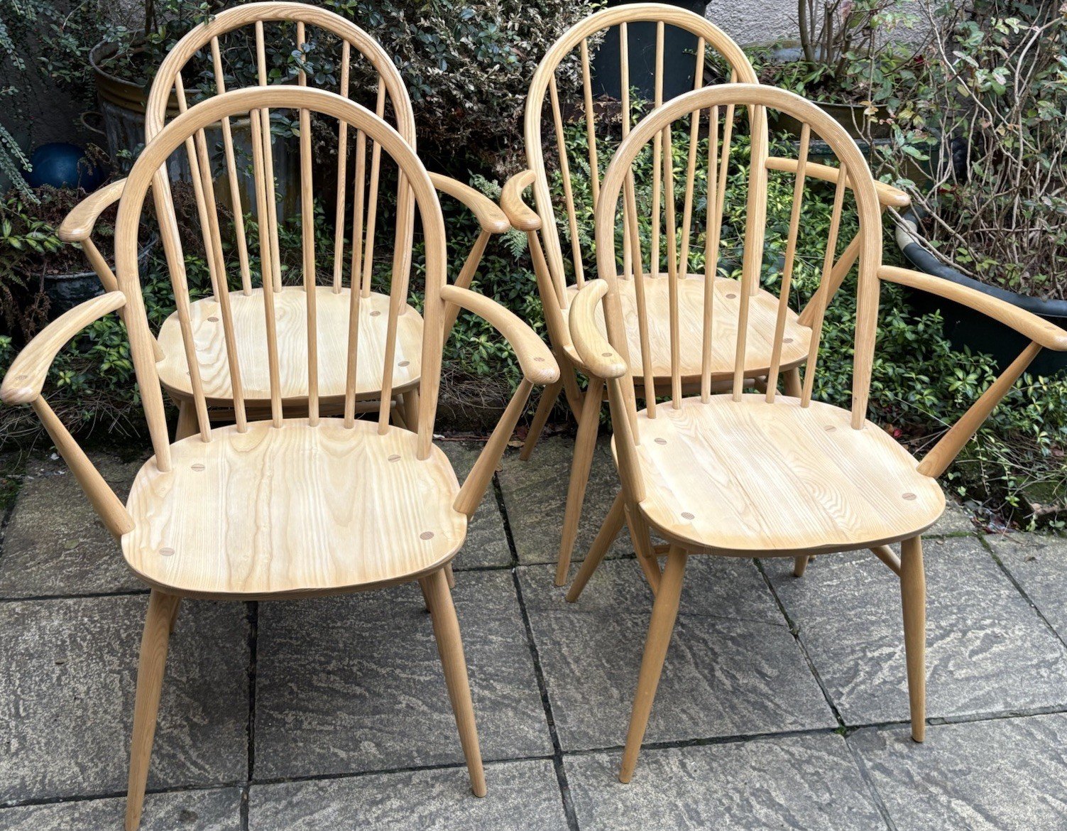 s-l1600-752.jpg Modern Ercol Armchair Solid Ash & Beech - Image 1