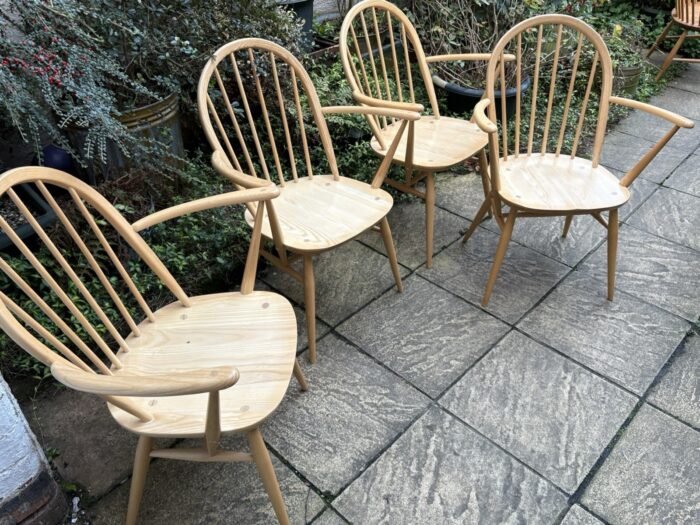 Modern Ercol Armchair Solid Ash & Beech - Image 3