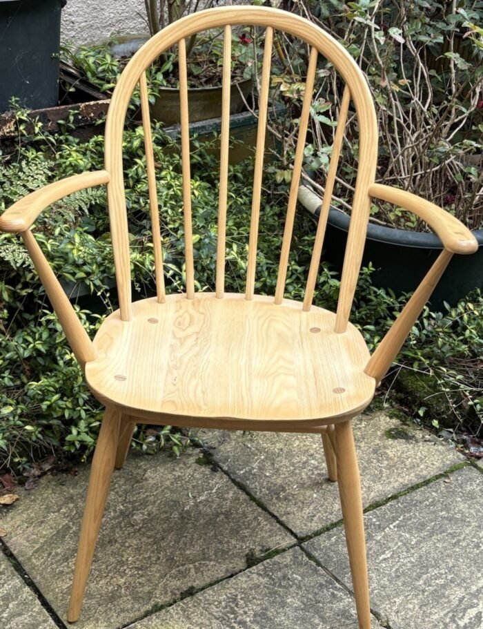 Modern Ercol Armchair Solid Ash & Beech - Image 4