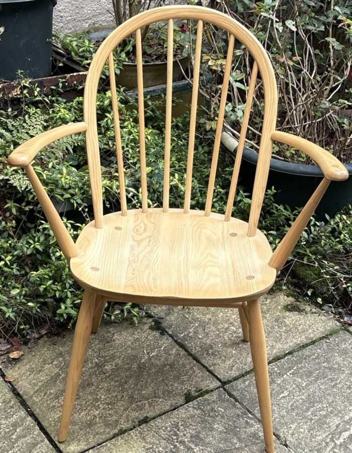 Modern Ercol Armchair Solid Ash & Beech - Image 5