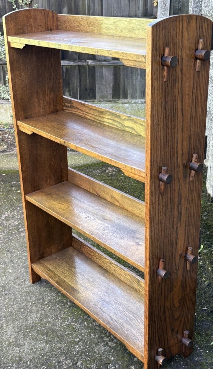 Antique Arts & Crafts Solid Oak Bookcase - Image 2