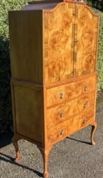 Superb Walnut Art Deco Tallboy Cabinet - Image 2