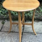 Modern Ercol Lamp Table Solid Ash Circular Coffee Table