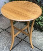 Modern Ercol Lamp Table Solid Ash Circular Coffee Table - Image 2