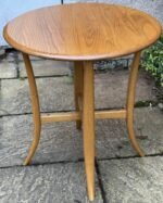 Modern Ercol Lamp Table Solid Ash Circular Coffee Table - Image 3