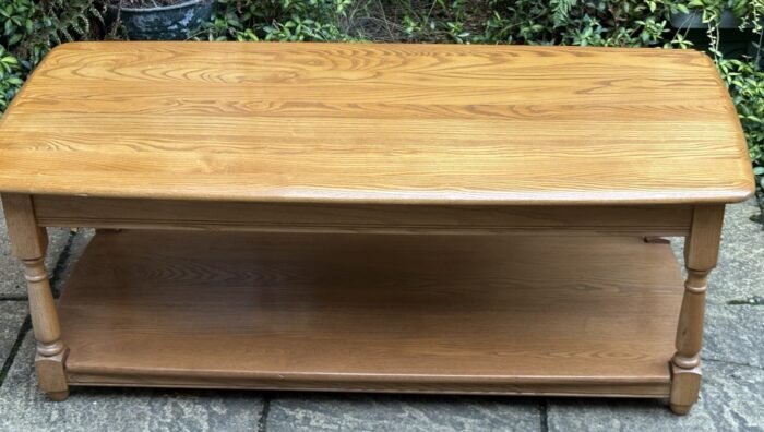Modern Rare Ercol Coffee Table Solid Ash - Image 2
