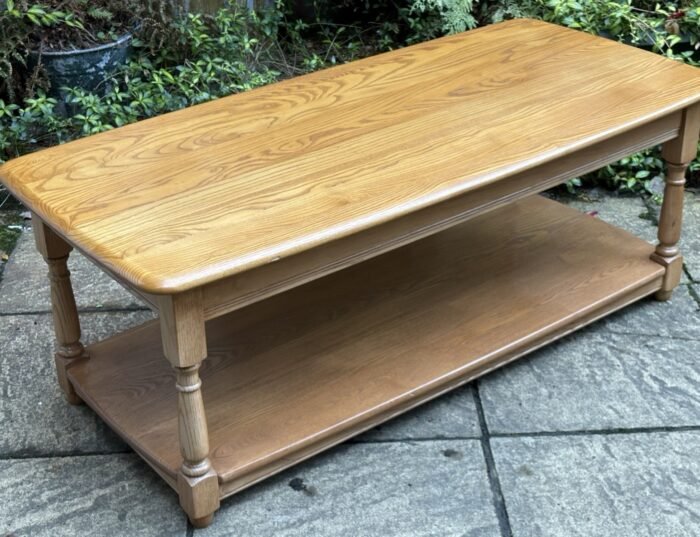 Modern Rare Ercol Coffee Table Solid Ash - Image 4