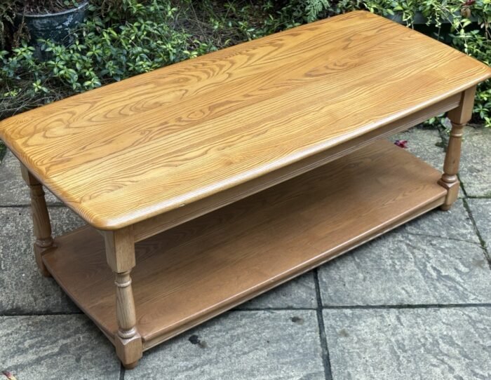 Modern Rare Ercol Coffee Table Solid Ash - Image 5