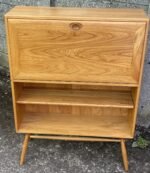 RARE MINT ERCOL BESPOKE WRITING BUREAU DESK CABINET BOOKCASE - Image 3