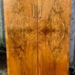 QUALITY WALNUT ART DECO TALLBOY COMPACTUM WARDROBE