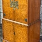 VERY RARE ART DECO WALNUT DRINKS CABINET
