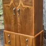 Art Deco Walnut Tallboy Cabinet