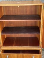 Art Deco Walnut Tallboy Cabinet - Image 5