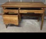 SUPERB TEAK DANISH WRITING DESK - Image 4