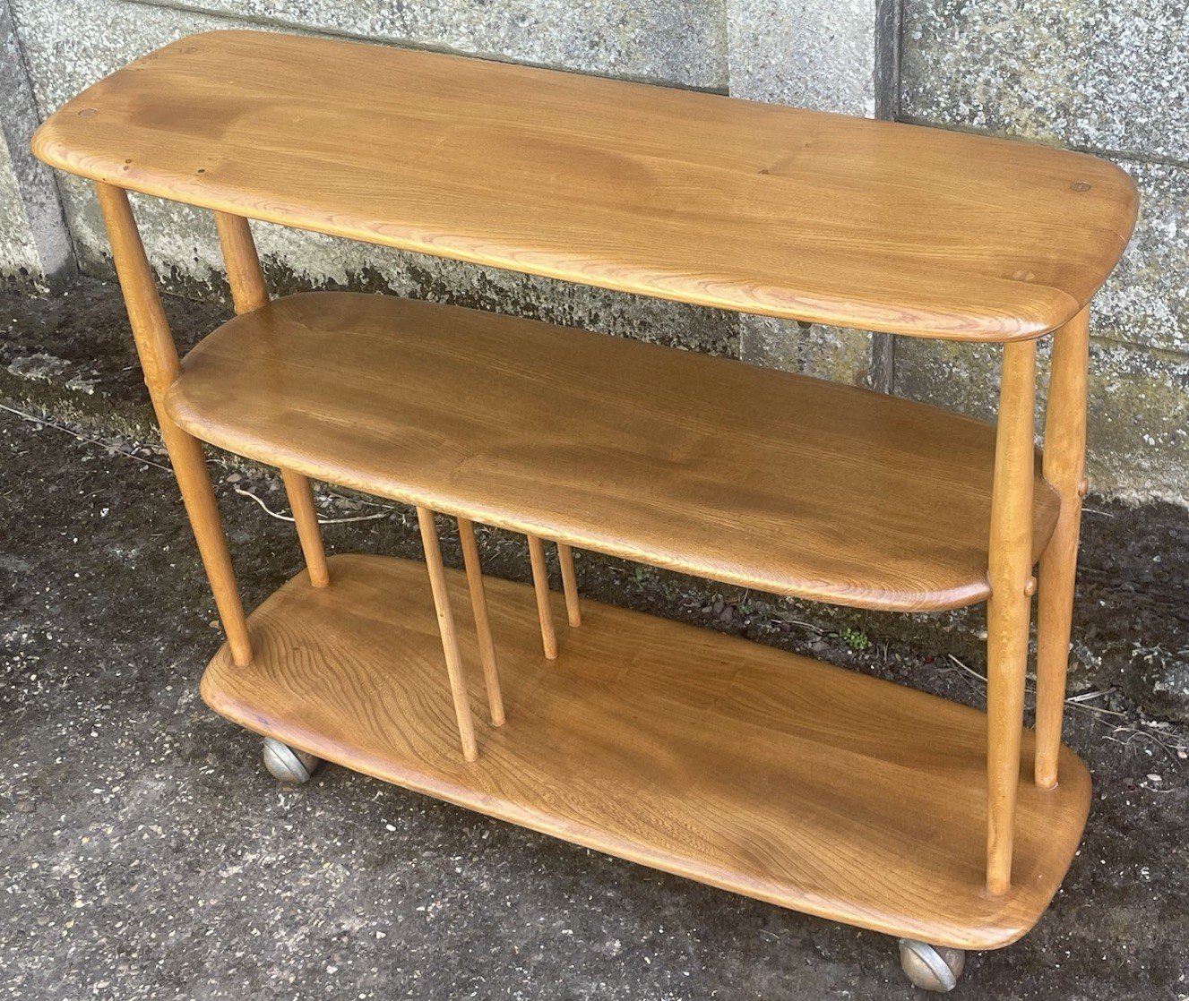 s-l1600-887.jpg FINE RETRO ERCOL TROLLEY STAND ROOM DIVIDER - Image 1