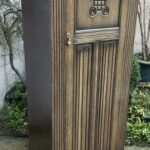 Carved Solid Oak Arts & Crafts Hall Wardrobe