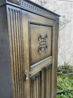 Carved Solid Oak Arts & Crafts Hall Wardrobe - Image 5