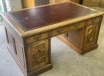 Victorian Arts & Crafts Oak Partners Desk - Image 5