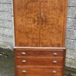 Walnut Art Deco Tallboy Cabinet